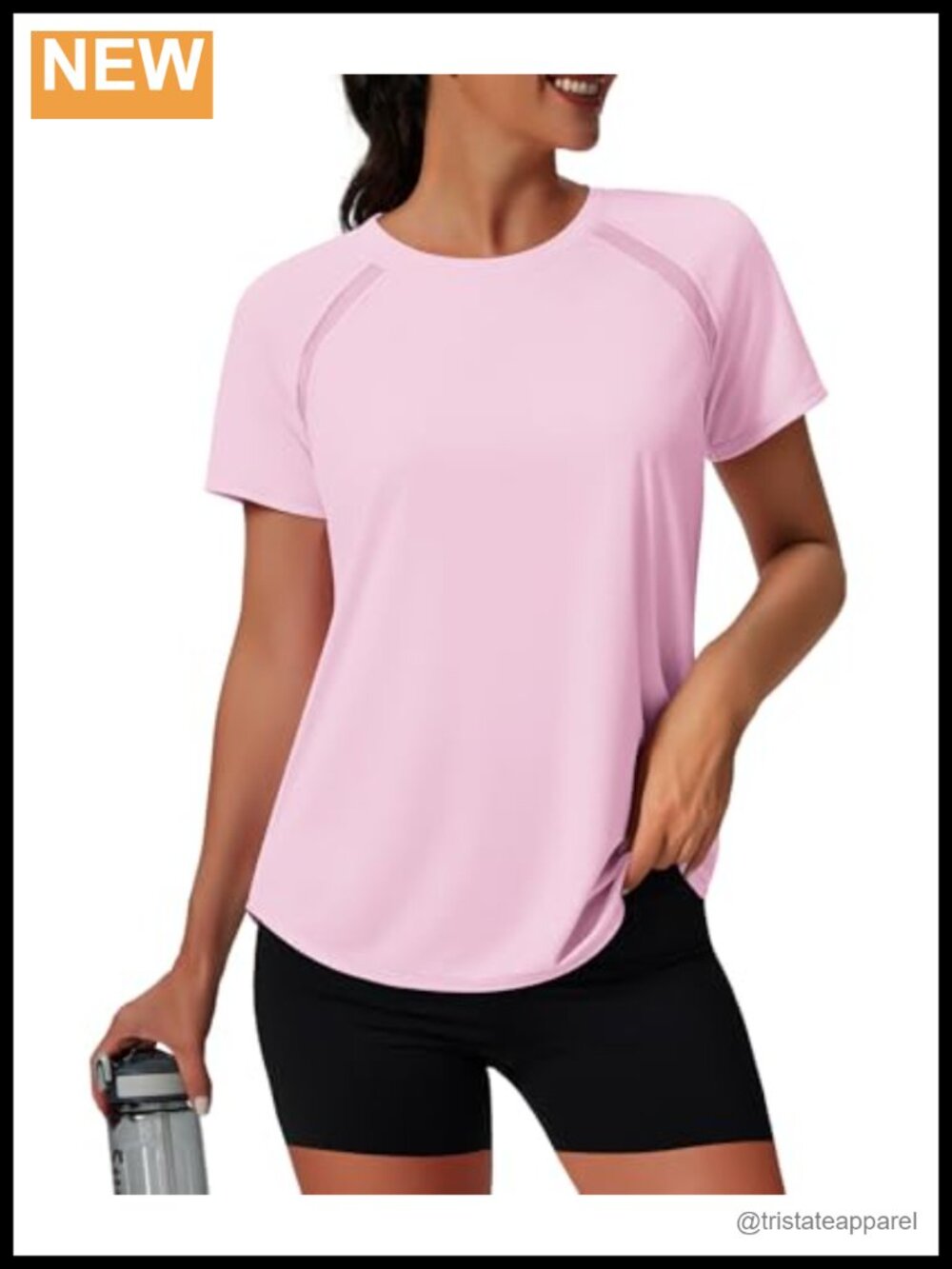 Womens Workout Top Short Sleeve Yoga Running UPF 50+ Mesh